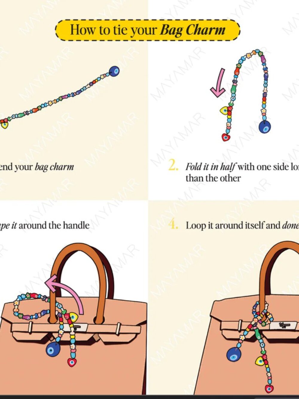 MAYAMAR - NWT - Trippy Summer Bag Charm - Picture 5 of 5